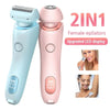 Image of 2 In 1 Hair Removal Epilator USB Rechargeable Trimmer Women Body Razor Face Leg Armpit Bikini Hand Pubic Shaver Hair Remover Shopping111