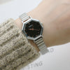 Image of Shaped Woven Mesh Belt Women's Watch Shopping