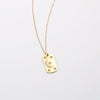 Image of Square Plate Moon Ins Style Retro Temperament Titanium Steel Gold Plated Necklace Shopping