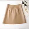 Image of Bag Hip High Waist Thin Sheep Skin Skirt Shopping