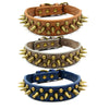 Image of Retro Studded Spiked Rivet Large Dog Pet Leather Collar Pit Bull S-XL Shopping