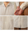 Image of Men's Casual Breathable Cotton And Linen Shirt Shopping