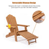 Image of TALE Folding Adirondack Chair With Pullout Ottoman With Cup Holder, Oaversized, Poly Lumber,  For Patio Deck Garden, Backyard Furniture, Easy To Install,.Banned From Selling On Amazon Shopping