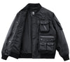 Image of Coat Men's Multi-pocket American Baseball Uniform Black Cargo Jacket Shopping