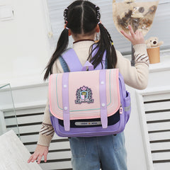 Elementary School Student Schoolbag British Style Boys And Girls Burden Reduction Children Backpack Shopping