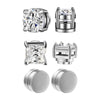 Image of Stainless Steel Studs No Pierced Earring Ear Clip Magnet Cross Suit Shopping