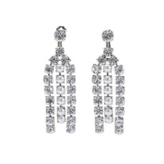 Rhinestone Earrings Su Light Luxury Temperament Earrings Vintage Accessories