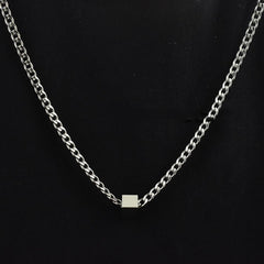 Fashion Stainless Steel Cube Pendant Necklace