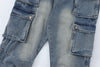 Image of Fashion Men's Multi-pocket Workwear Jeans Shopping