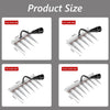 Image of 4 PCS Iron Rake, Garden Rake, Iron Rake The Heavy-Duty Iron Weeding Rake, Iron Rake Weeder With Handle, Iron Hoe Rake For Backyard Gardening Weeding Loosening Farm Planting - 4, 5, 6, 7 Tines Shopping