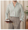 Image of Men's Business Casual Cotton Striped Shirt Shopping