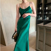 Image of All Match Thin Satin Acetate Dress Shopping