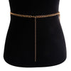 Image of Trendy Hot Girl Waist Chain Rhinestone Wave Type Body Chains Shopping