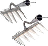 Image of 2 PCS Carbon Garden Hand Rake Tool Metal Heavy Duty Weeding Rake Iron Hoe Rake For Backyard Gardening Weeding Loosening Farm Planting - 4 And 6 Tines Shopping