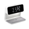 Image of Creative 3 In 1 Bedside Lamp Wireless Charging LCD Screen Alarm Clock  Wireless Phone Charger Shopping