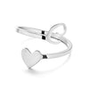 Image of Simple Letter Three-dimensional Loving Heart With Opening Adjustable Ring Shopping