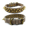 Image of Retro Studded Spiked Rivet Large Dog Pet Leather Collar Pit Bull S-XL Shopping