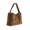 Image of Special-interest Design Suede Belt Buckle Shoulder Strap Bucket Bag Shopping