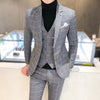 Image of Fashionable Men's Plus Size Striped Suit Shopping