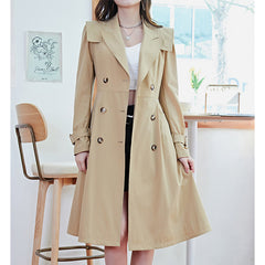 Fashionable Cape-type Mid-length Top British Style Coat Shopping