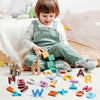 Image of Wooden Numbers And Letters Puzzle Baby Children's Educational Toys Shopping