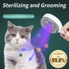 Image of Cat Comb Dog Hair Remover Brush UVC Sterilization Pet Grooming Slicker Needle Comb Cat Sterilization Comb Pet Brush For Shedding And Grooming Self-Cleaning Slicker Brush For Long And Short Hair Shopping