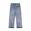 Image of Washing Water Raw Hem Jeans Men Shopping