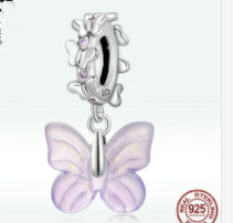 Glass Butterfly Accessories S925 Sterling Silver Pendant Shopping