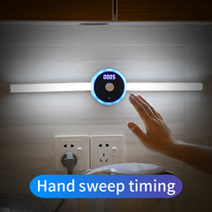 Smart Cabinet Light Clock Timing Sensor Light Removable LED Wardrobe Light Manual Sweep Switch Light Shopping