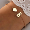 Image of English Letter Graceful Personality Alloy Heart-shaped Letter Bracelet Shopping