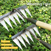 Image of 4 PCS Iron Rake, Garden Rake, Iron Rake The Heavy-Duty Iron Weeding Rake, Iron Rake Weeder With Handle, Iron Hoe Rake For Backyard Gardening Weeding Loosening Farm Planting - 4, 5, 6, 7 Tines Shopping