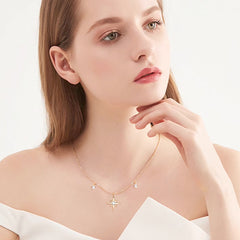 S925 Sterling Silver Starry Clavicle Chain