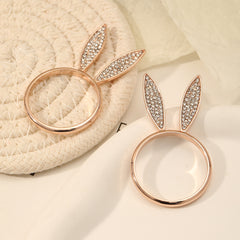 Fashion Alloy Rabbit Head Ring Shopping