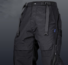 Functional Two Form Zip Layered Waterproof Tie Up Pants