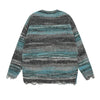 Image of Gradient Rendering Striped Sweater Jacket Shopping