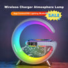 Image of New Intelligent G Shaped LED Lamp Bluetooth Speake Wireless Charger Atmosphere Lamp App Control For Bedroom Home Decor Shopping