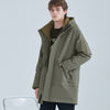 Image of Warm And Comfortable White Duck Down Men's Down Jacket Shopping