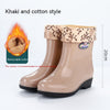 Image of Work Wear Waterproof Fleece-lined Stylish Rain Boots Women Shopping