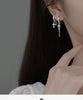 Image of Short Cross Chain Ear Clip Women's Rhinestone Earrings Shopping