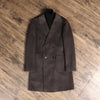 Image of Herringbone Woolen Slim Fit Men's Mid Length Double Breasted Coat Shopping