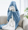 Image of Ambitelligence Shark Blanket Hoodie Onesie For Adults And Kids, Cozy Flannel Shark Costume Shark Sleeping Bag Shopping