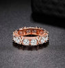 Image of Luxury Shiny Zircon Cross Ring Fashion Simple Jewelry Shopping