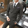 Image of Men's Double Breasted Slim Fit Casual Suit Pants Set Shopping