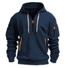 Image of Zip Multi-pocket Pullover Sports Casual Jacket Shopping