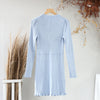 Image of New Lace Doll Collar Bow Knit Dress Bright Silk Ruffle Shopping