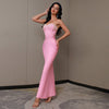 Image of Sleeveless Beaded Long Bandage One-piece Dress Women Shopping