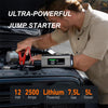 Image of Jump Starter With Air Compressor And Air Pump, 2500A Battery Jump Starter With 150PSI Tire Inflator, Up To 7.5L Gas   5.0L Diesel Engine, 2 LED Screen For Car Tires, Air Mattress, Inflatables Shopping