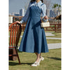 Image of Two-piece Preppy Long-sleeved Shirt Suspender Skirt Shopping