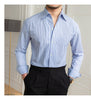 Image of One-piece Collar Striped Shirt Men's Cotton Breathable Casual Shirt Shopping