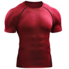 Image of Workout Clothes Short Sleeve Men Quick Drying Clothes Exercise Running T-shirt Shopping